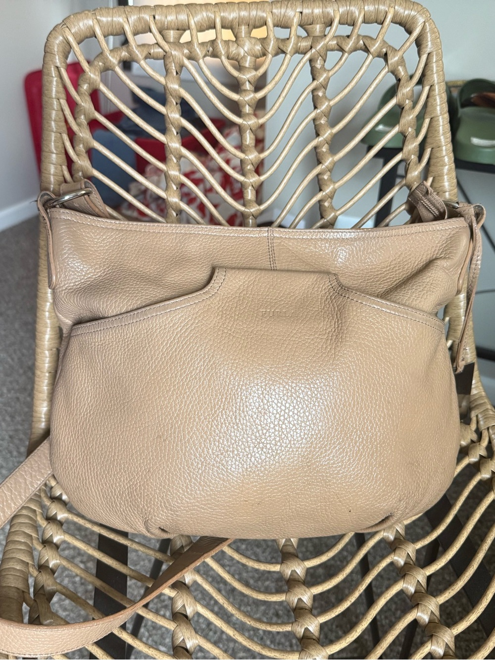 FURLA Neutral Leather crossbody Bag - EUC
